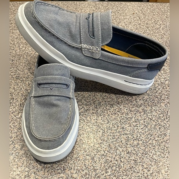 Cole Haan Mens Canvas Grand 360 Penny Loafers Cushioned Lightweight Slip On 9M - Picture 1 of 6